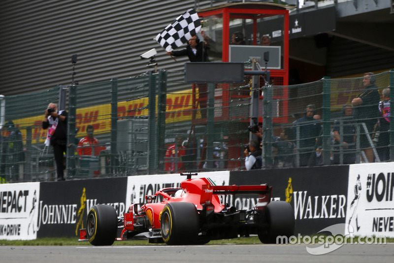 Race winner Sebastian Vettel, Ferrari SF71H