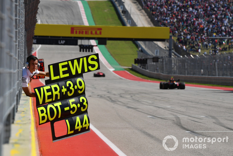 Pit board Lewis Hamilton, Mercedes AMG F1