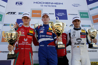Podium: 1. Robert Shwartzman, PREMA Theodore Racing Dallara F317 - Mercedes-Benz, 2. Mick Schumacher, PREMA Theodore Racing Dallara F317 - Mercedes-Benz, 3. Alex Palou, Hitech Bullfrog GP Dallara F317 - Mercedes-Benz