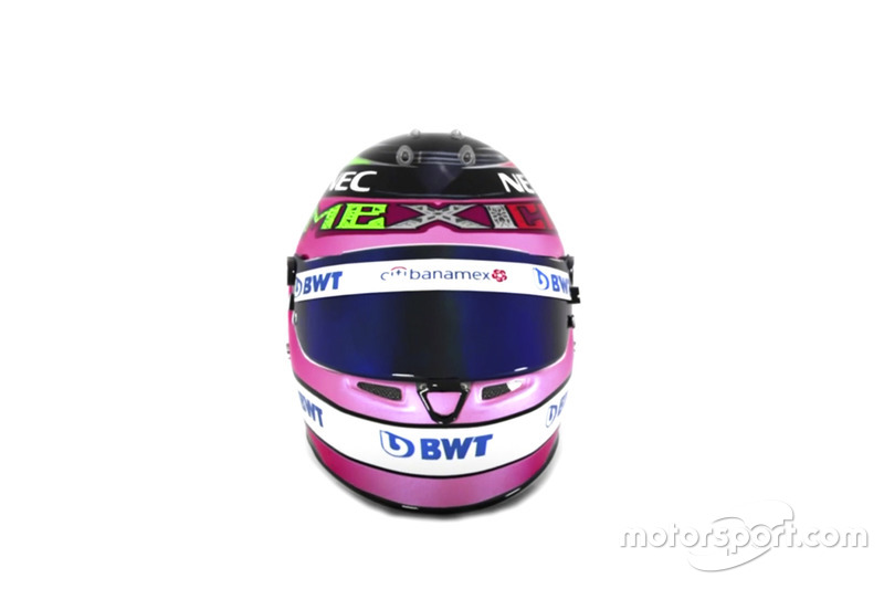 Casque spécial de Sergio Perez, Racing Point Force India au GP du Mexique