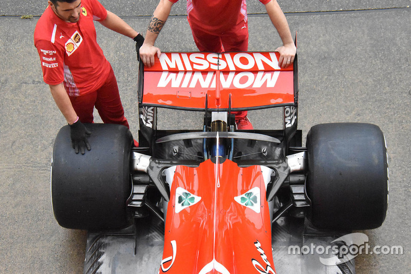 Ferrari SF71H detalle alerón trasero