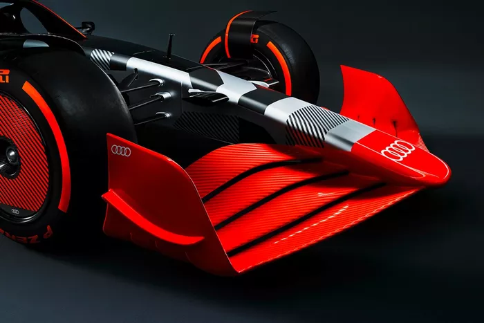 La monoplace de présentation de l'annonce Audi F1