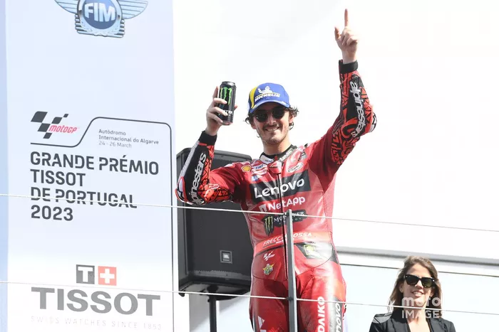 Podio: ganador Francesco Bagnaia, Ducati Team