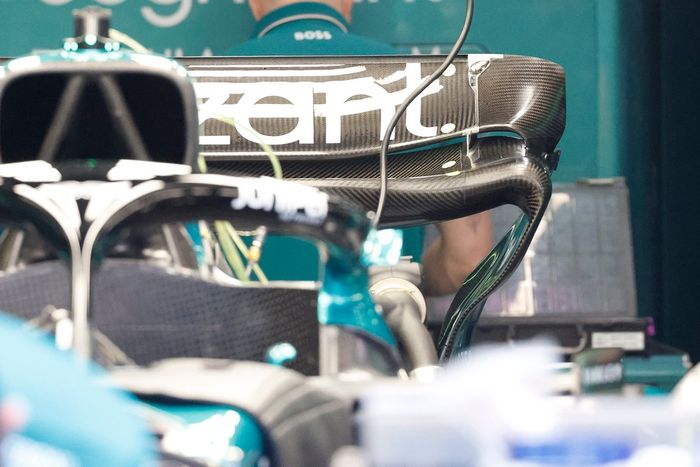 Aston Martin AMR23 detalle trasero