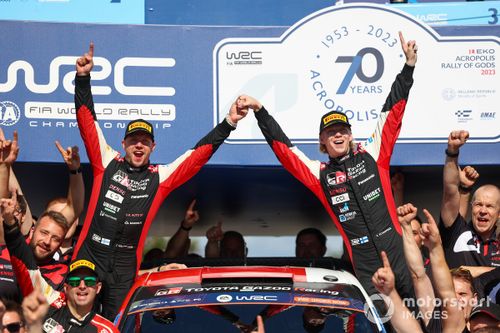 Ganadores Kalle Rovanperä, Jonne Halttunen, Toyota Gazoo Racing WRT Toyota GR Yaris Rally1