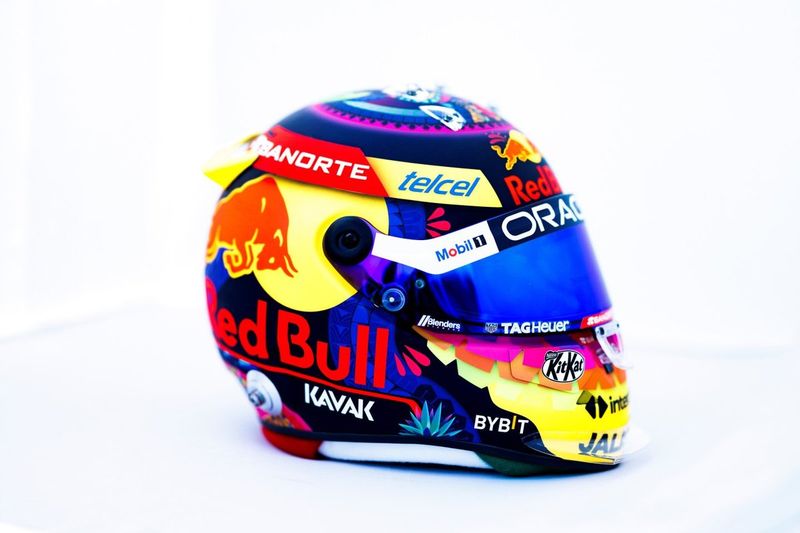Casco de Sergio Perez, Red Bull Racing , GP de México