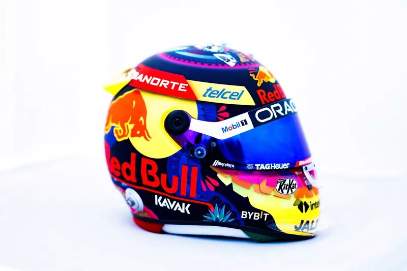 Casco de Sergio Perez, Red Bull Racing , GP de México