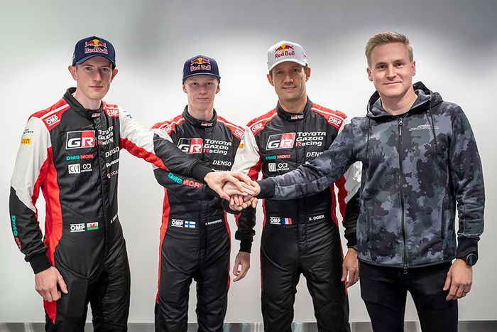Elfyn Evans, Kalle Rovanperä, Sébastien Ogier, Esapekka Lappi, Toyota Gazoo Racing WRT