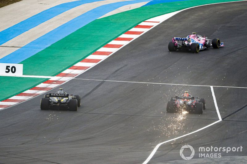 Lance Stroll, Racing Point RP20, Alex Albon, Red Bull Racing RB16, Esteban Ocon, Renault F1 Team R.S.20