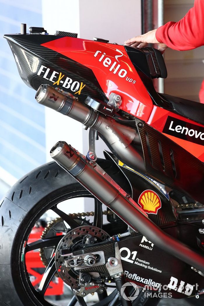 La moto Ducati de MotoGP
