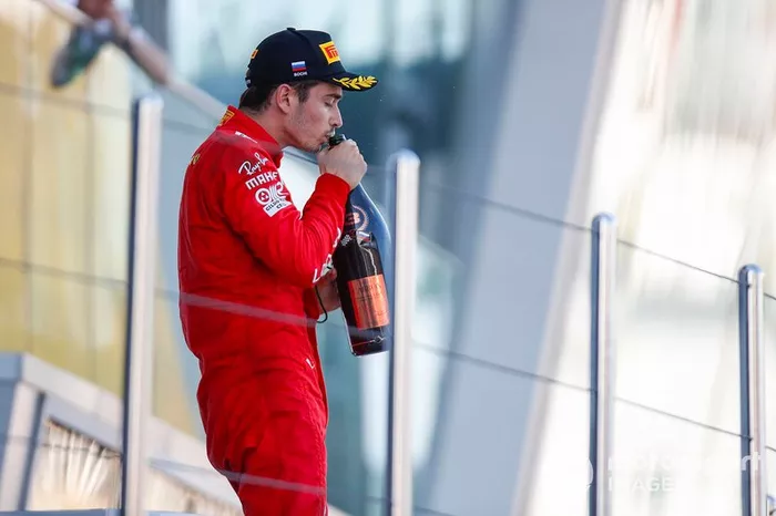 Podio: tercer lugar Charles Leclerc, Ferrari