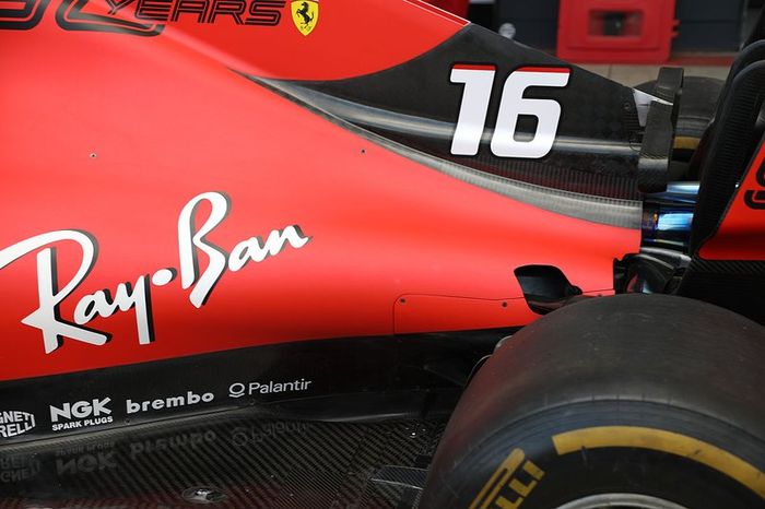 Dettaglio della monoposto di Charles Leclerc, Ferrari SF90