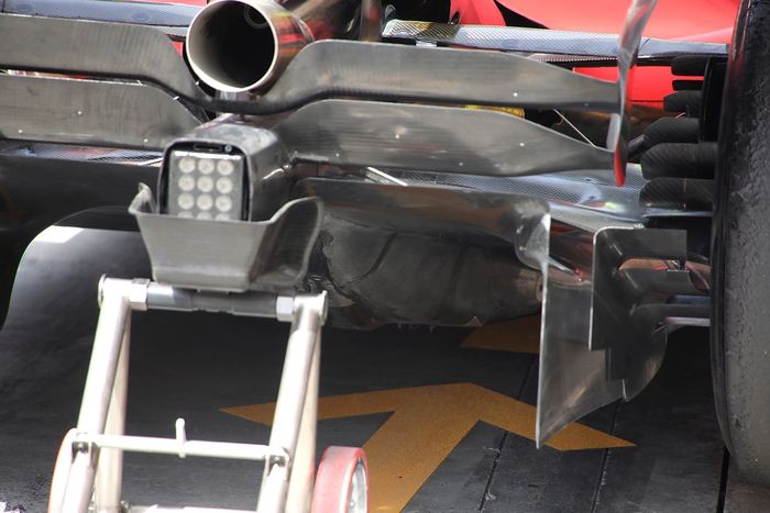 Detalle del difusor del Ferrari F1-75