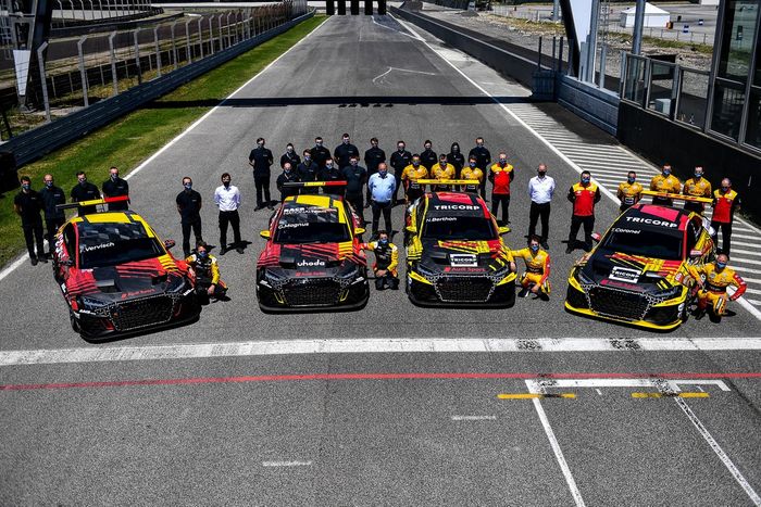 Gilles Magnus, Nathanaël Berthon, Frédéric Vervisch, Tom Coronel, Comtoyou Team Audi Sport, Audi RS 3 LMS TCR