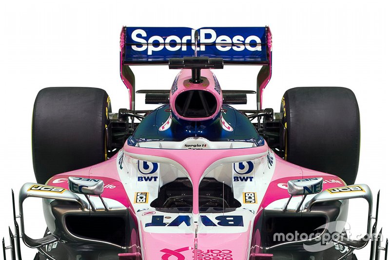 Dettaglio della livrea della Racing Point