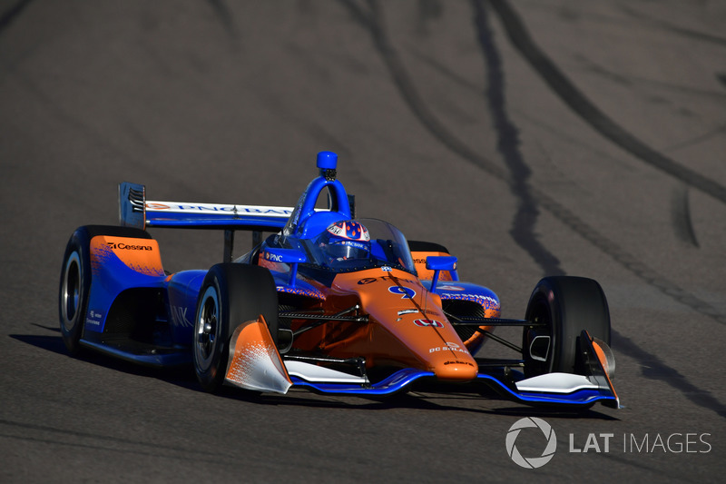 Scott Dixon, Chip Ganassi Racing Honda tests the aeroscreen