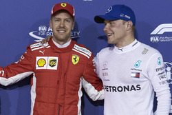 Обладатель поула Себастьян Феттель, Ferrari, третье место – Валттери Боттас, Mercedes AMG F1