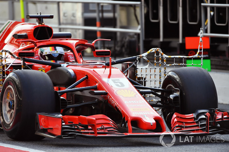 Sebastian Vettel, Ferrari SF71H ve aero sensörü