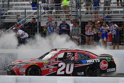 Christopher Bell, Joe Gibbs Racing, Toyota Camry Rheem celebrates after winning