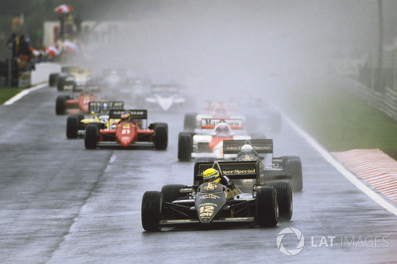 Ayrton Senna, Lotus 97T, al comando alla partenza