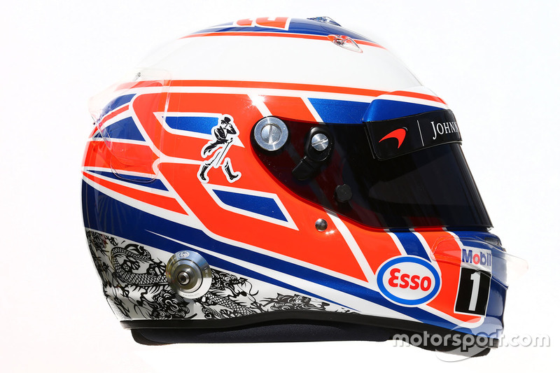 The helmet of Jenson Button, McLaren