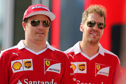Kimi Raikkonen, Scuderia Ferrari et Sebastian Vettel, Scuderia Ferrari