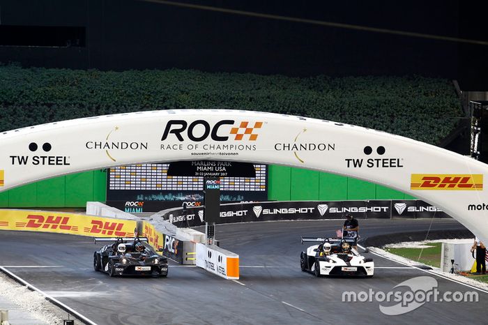 Kurt Busch y Ryan Hunter-Reay with KTM X-Bow Comp R