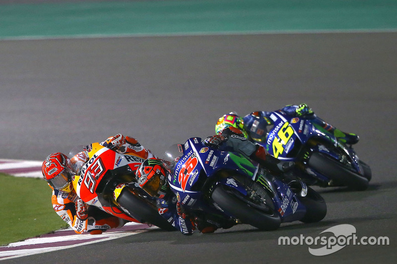 Maverick Vinales, Yamaha Factory Racing, Marc Marquez, Repsol Honda Team, Valentino Rossi, Yamaha Factory Racing