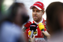 Pole sitter Sebastian Vettel, Ferrari