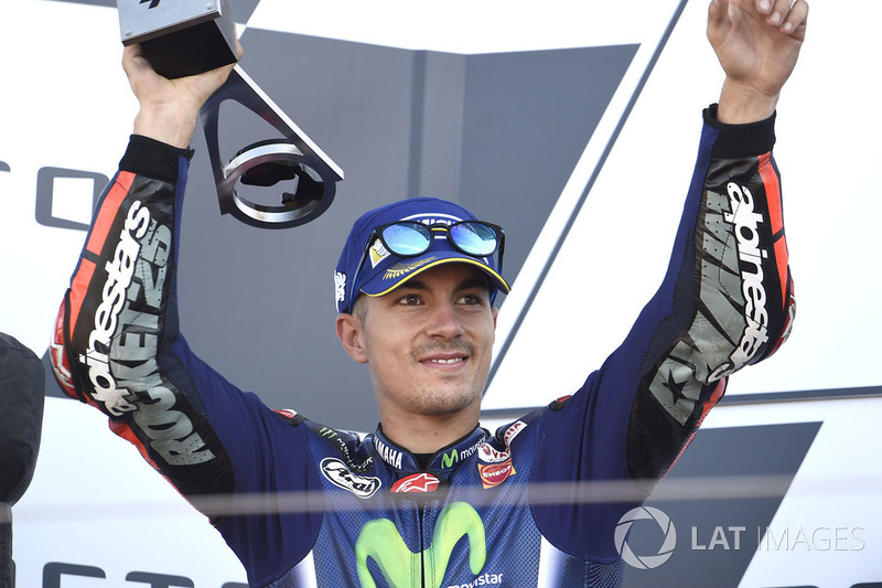 Podio: segundo lugar Maverick Viñales, Yamaha Factory Racing