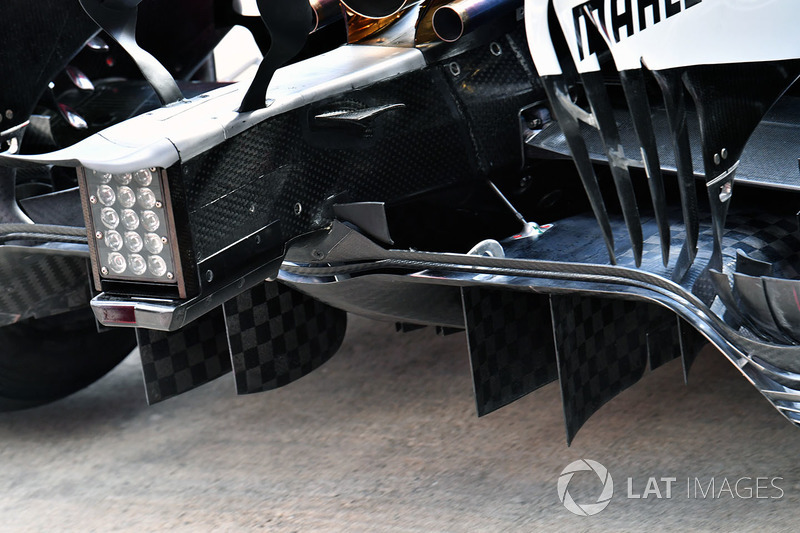 Detalle del difusor trasero del Mercedes AMG F1 F1 W08