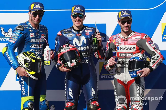 Maverick Viñales, Yamaha Factory Racing, Andrea Iannone, Team Suzuki MotoGP, Andrea Dovizioso, Ducati Team

