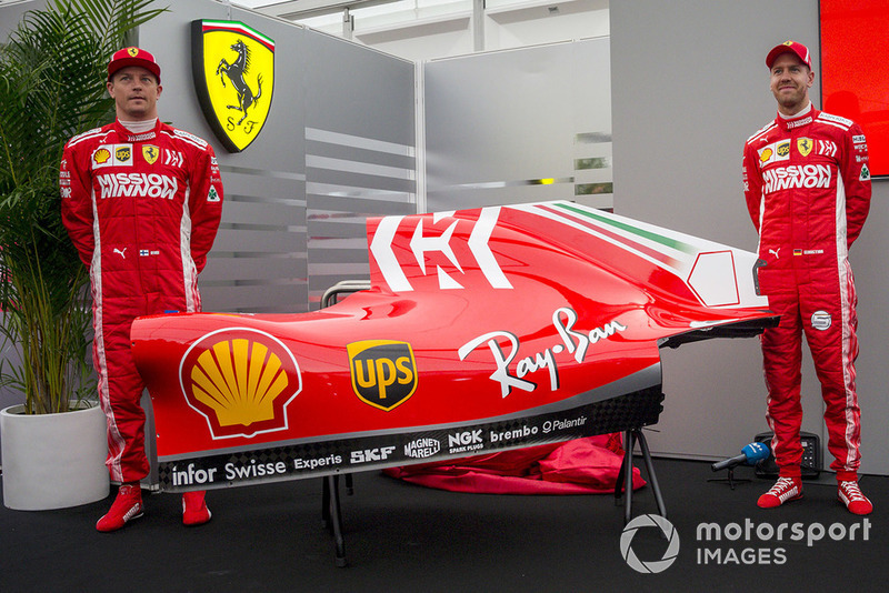 Kimi Raikkonen, Ferrari and Sebastian Vettel, Ferrari memperlihatkan livery Mission Winnow