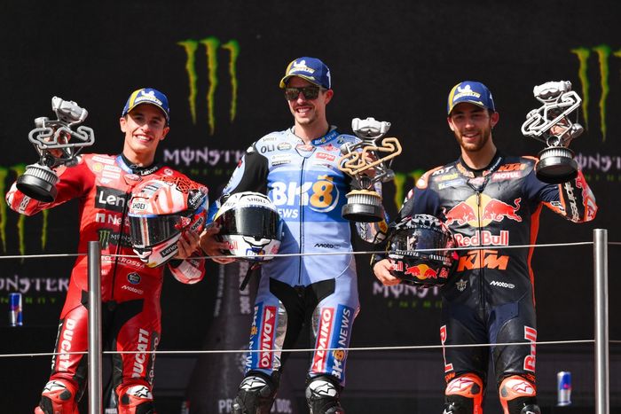 Enea Bastianini, Red Bull KTM Tech 3, Alex Márquez, Gresini Racing, Marc Márquez, Ducati Team