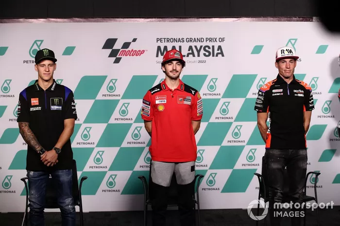 Fabio Quartararo, Yamaha Factory Racing Francesco Bagnaia, Ducati Team Aleix Espargaro, Aprilia Racing Team 