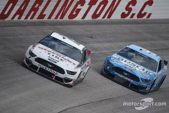 Renn-Action: Brad Keselowski vor Kevin Harvick