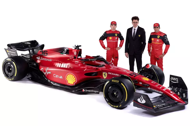 Charles Leclerc, Carlos Sainz Jr., Ferrari, Mattia Binotto, team principal, Ferrari 
