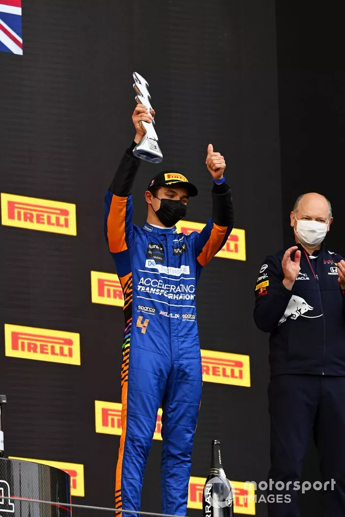 Podio: tercer lugar Lando Norris, McLaren
