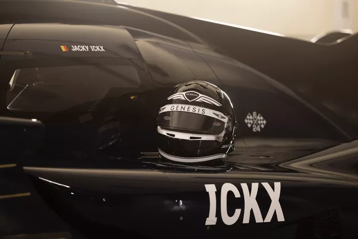 Helmet of Jacky Ickx, Genesis Magma Racing 