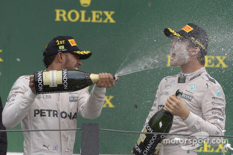 Podium: ganador, Lewis Hamilton, Mercedes AMG F1, Nico Rosberg, Mercedes AMG F1