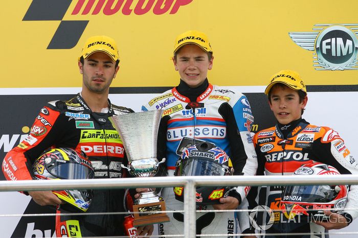 Podio: 1º Scott Redding, 2º Mike Di Meglio, 3º Marc Márquez