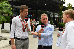 Paul di Resta, Sky TV, Johnny Herbert, Sky TV e Simon Lazenby, Sky TV