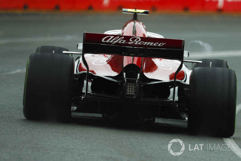 Un vortex sur la monoplace de Charles Leclerc, Sauber C37 Ferrari