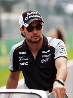 Sergio Perez, Sahara Force India F1, bei der Fahrerparade