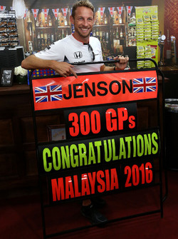 Jenson Button, McLaren Honda fête son 300e GP
