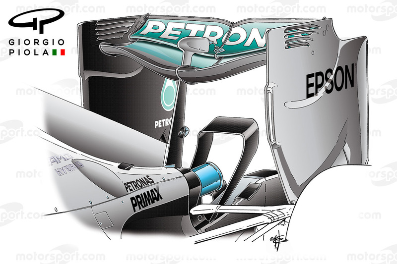 Mercedes W06 rear wing, Belgium GP