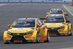 Nicky Catsburg, LADA Sport Rosneft, Lada Vesta; Hugo Valente, LADA Sport Rosneft, Lada Vesta; Gabrie
