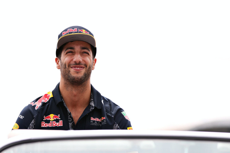 Daniel Ricciardo, Red Bull Racing en el desfile de pilotos