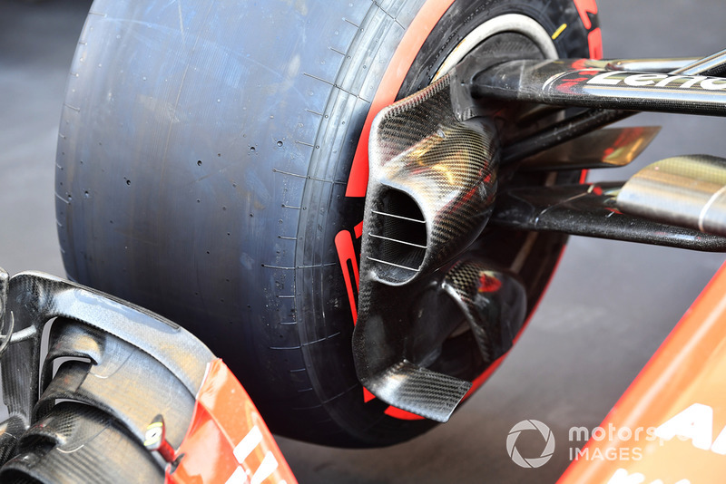 Ferrari SF71H front brake duct detail