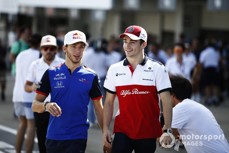 Pierre Gasly, Scuderia Toro Rosso and Charles Leclerc, Sauber